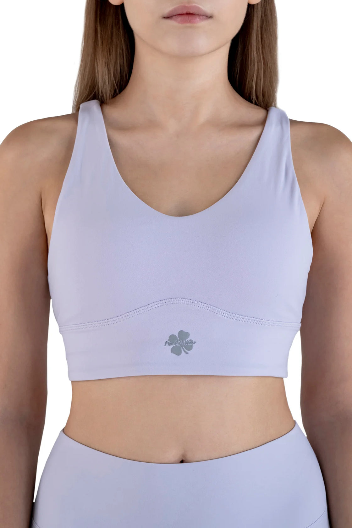 women Strappy cross back bra in lavender