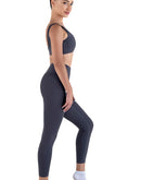 set with bra and leggings Dark grey color