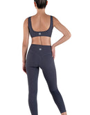 Womens dark grey legging with bra set