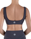 dark grey bra from back