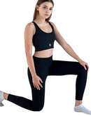 High waist control leggings in black color