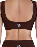Women bra in brown from back
