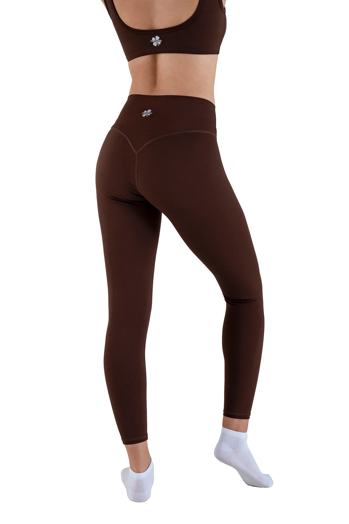 Brown leggings from back