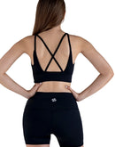 Women shorts in black from back