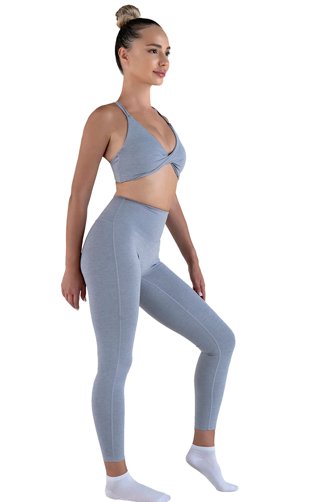 Light grey leggings set with bra