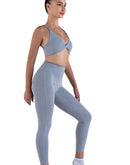 Light grey leggings set with bra