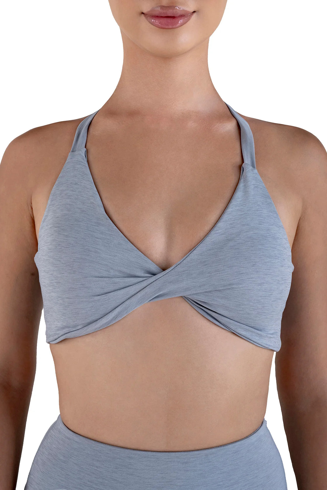 Twisted bra light grey