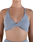 Twisted bra light grey