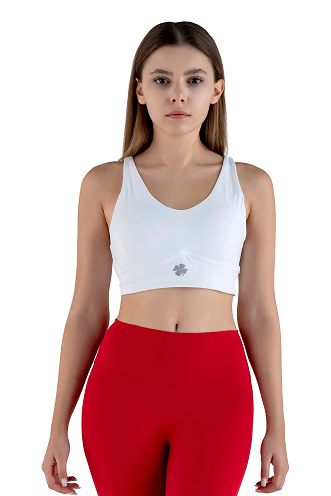 Women white sports bra