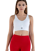Women white sports bra