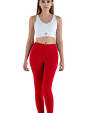 Women red leggings