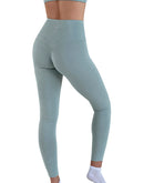 High waisted leggings in light green