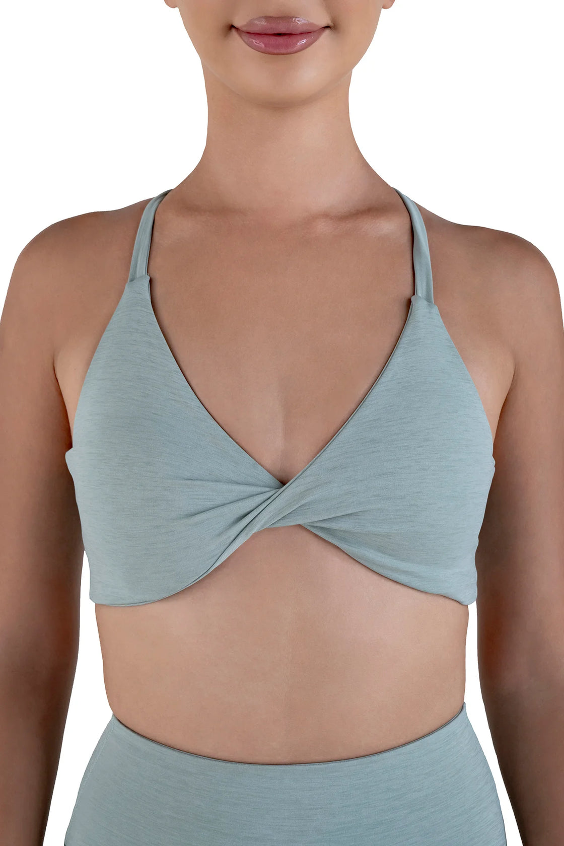 Light green sports bra