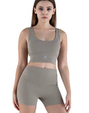 Beige shorts sets with bra
