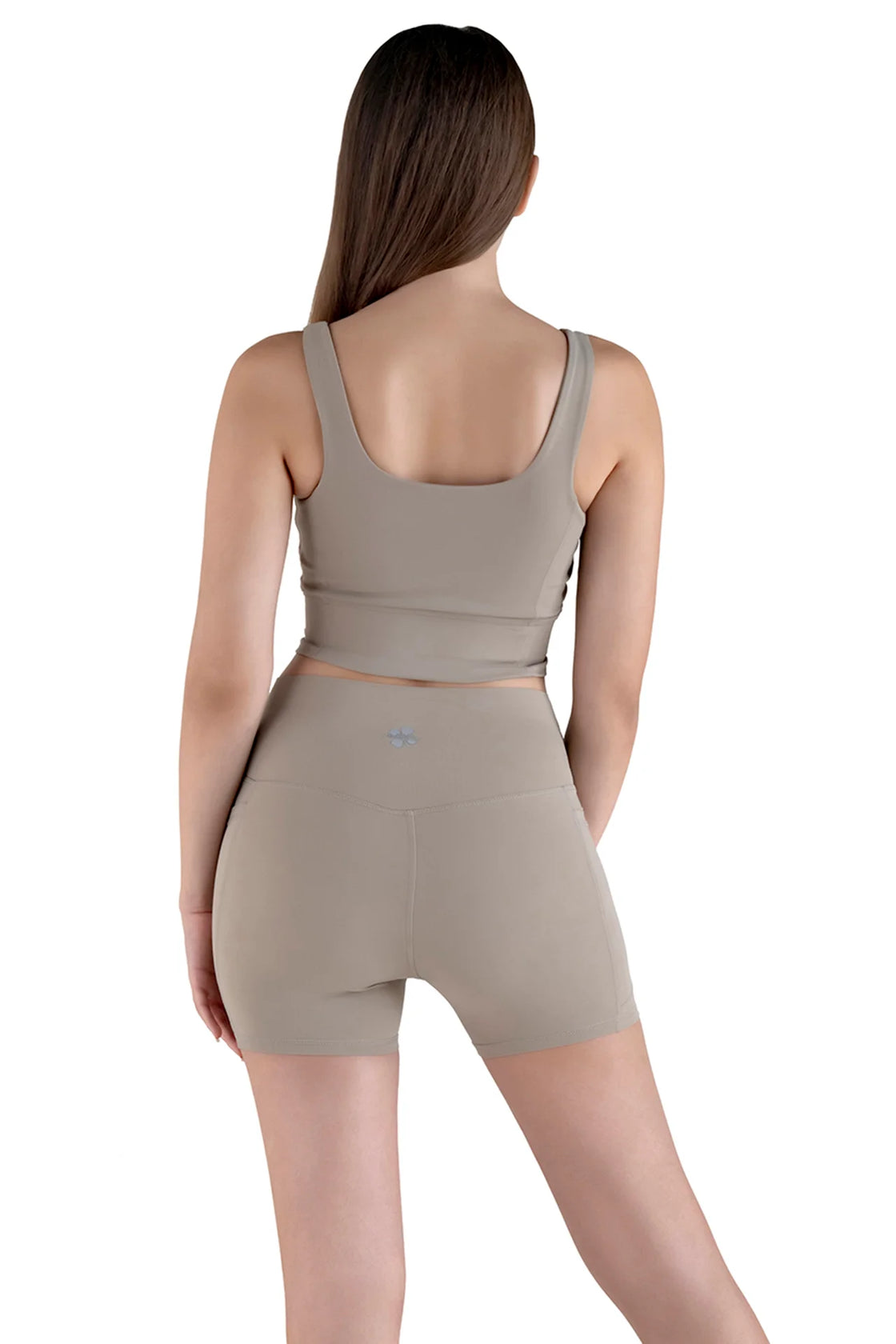 Women beige bra with shorts