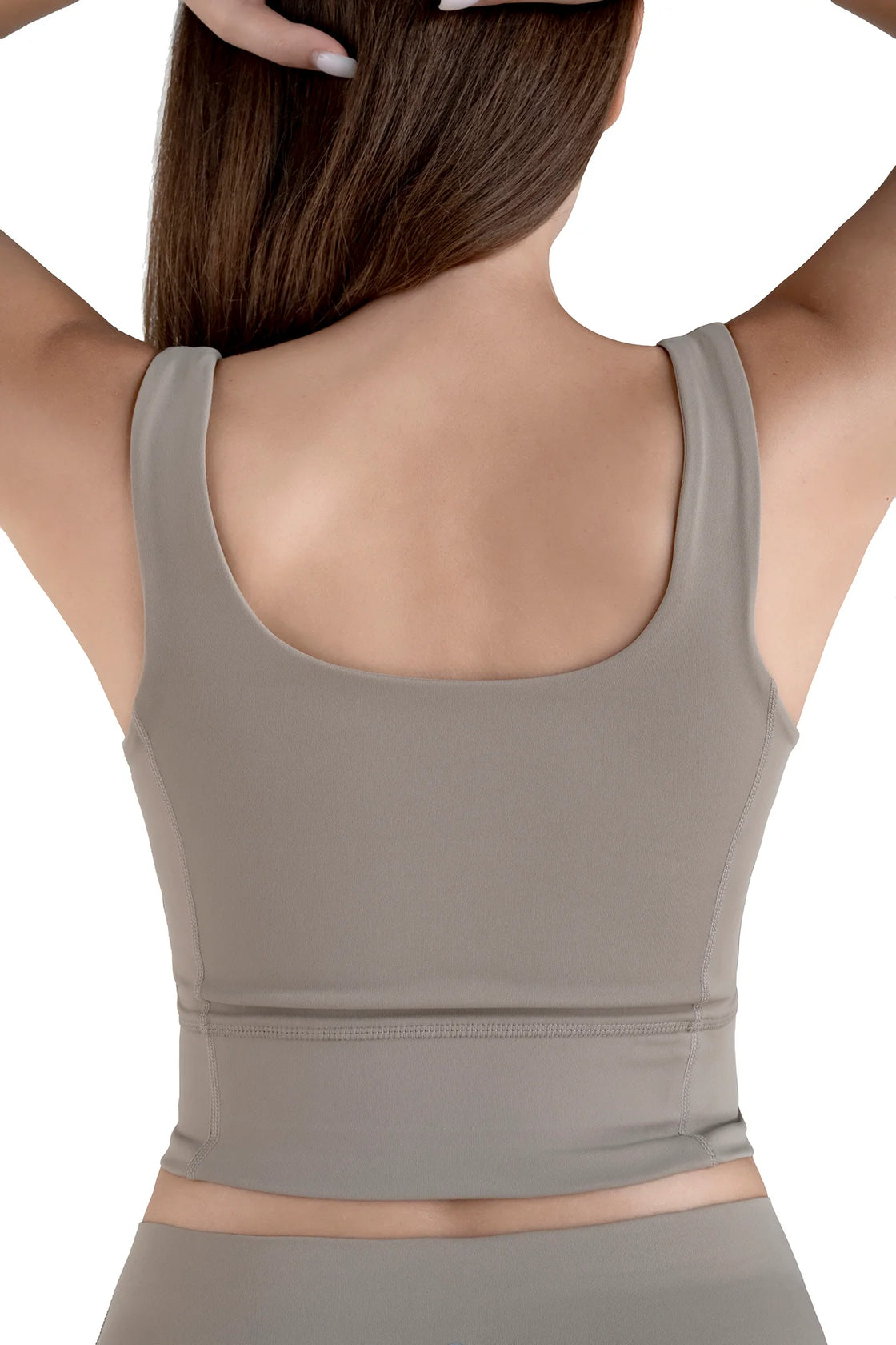 Women bra for yoga in beige color