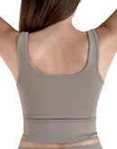 Women bra for yoga in beige color