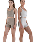 Beige bra with shorts for women