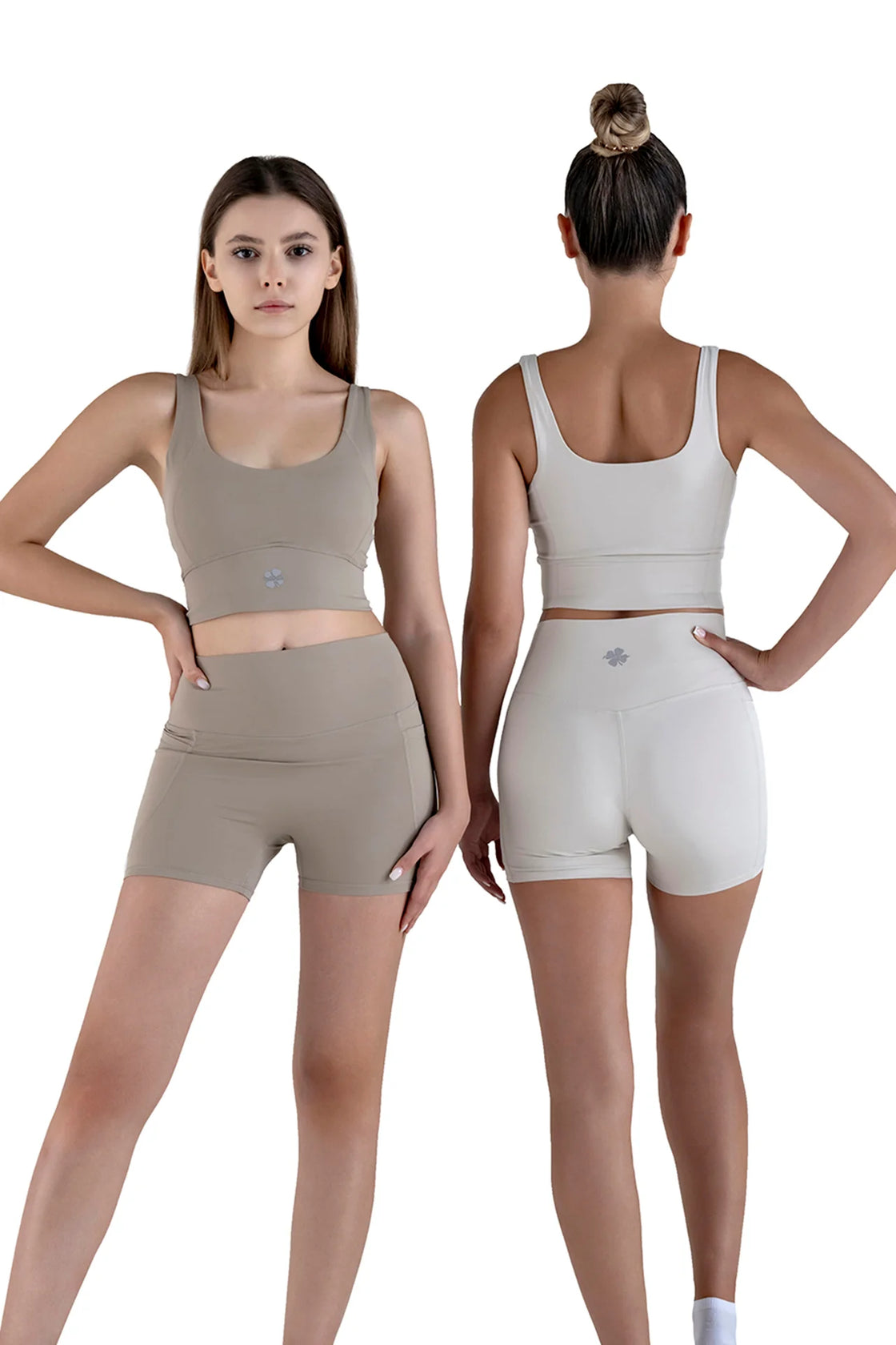Ivory bra top with shorts