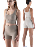 Beige shorts for Pilates and Gym