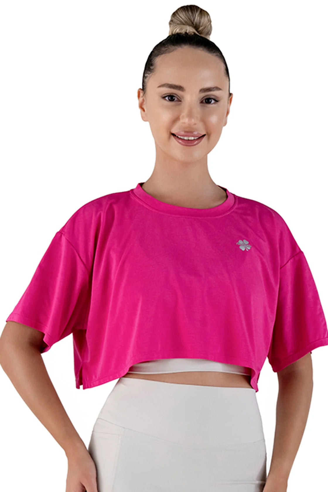 Pink oversize crop top