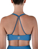 Blue bra open back