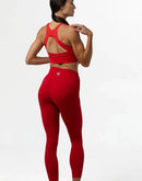 Snakeskin Metallic Set in white, matching bra and high-waist leggings