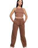Brown set with top and sweatpants