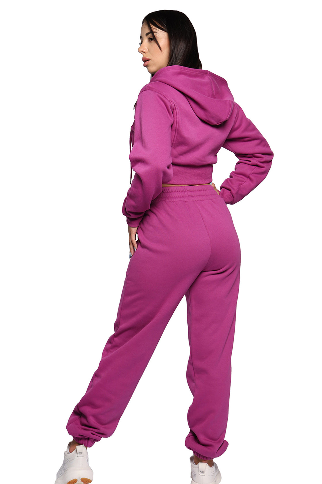 hoodie and joggers in hot pink