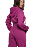 Hoodie & Jogger Set in hot pink, worn as a matching set