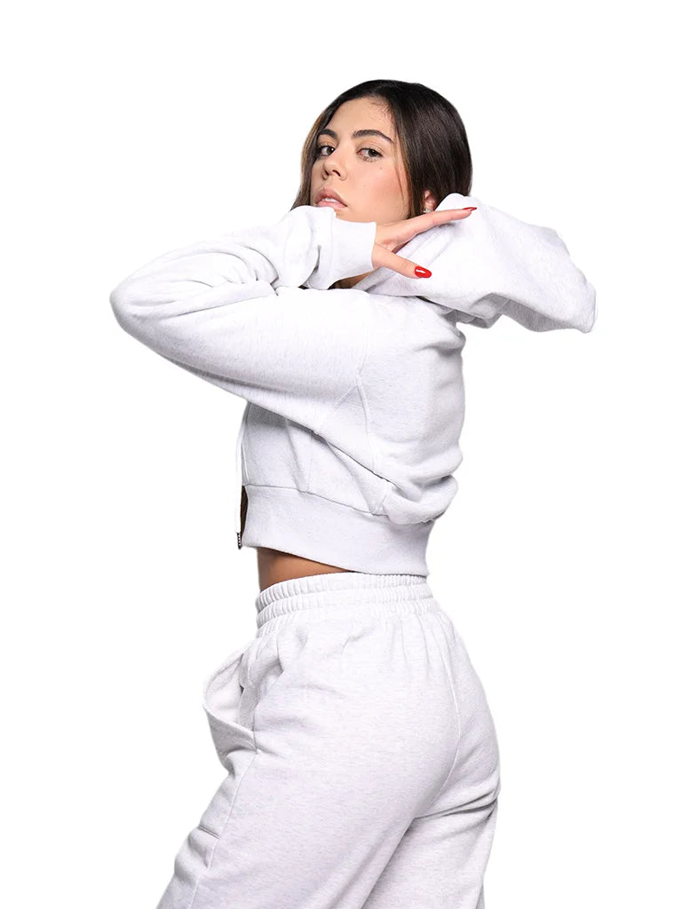 Off white crop outlet hoodie