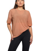 Mesh top for women in brown color 