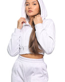 Cropped hoodie off-white