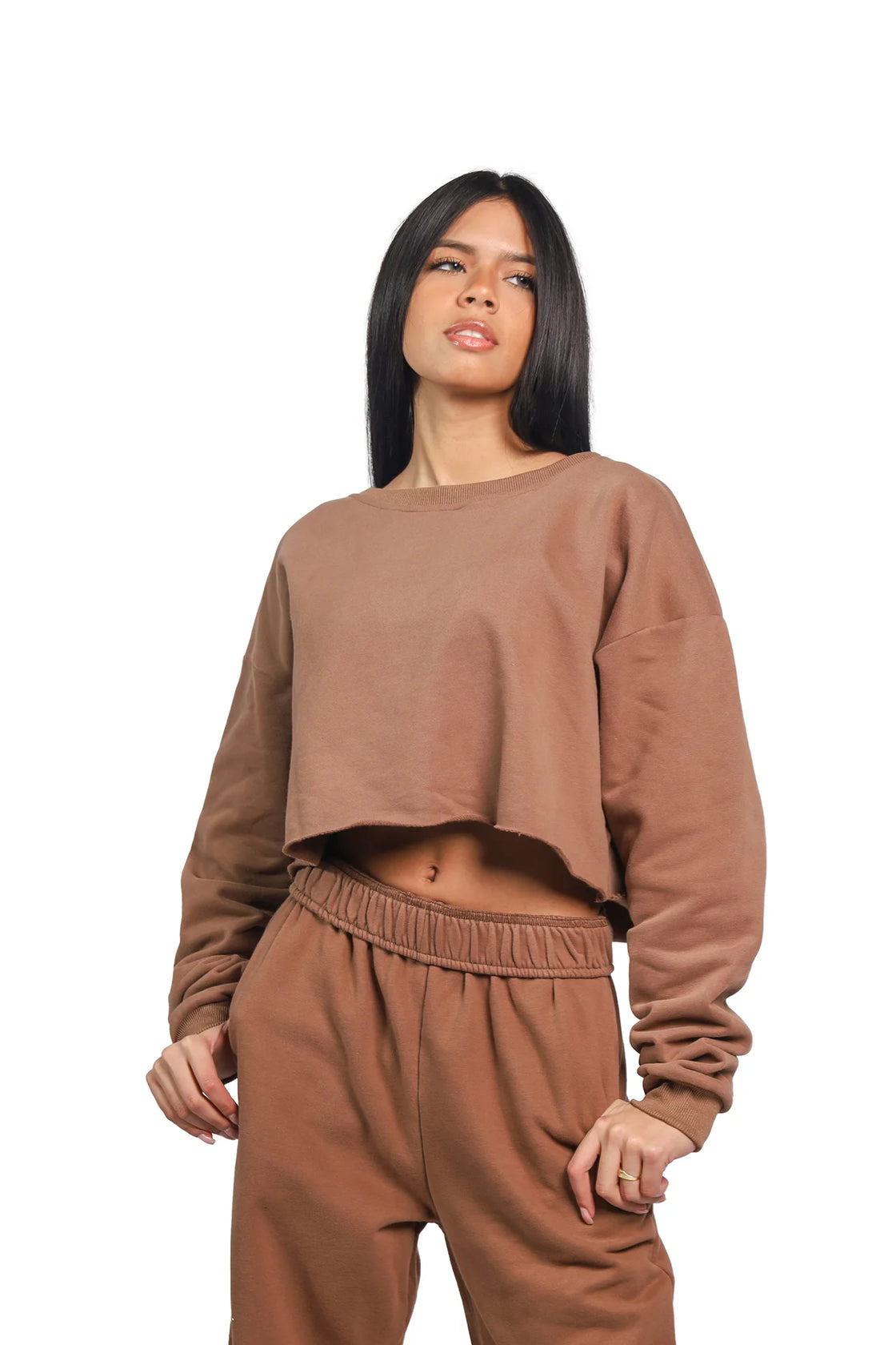 long sleeve oversize sweater brown