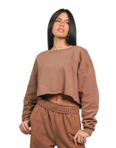 long sleeve oversize sweater brown
