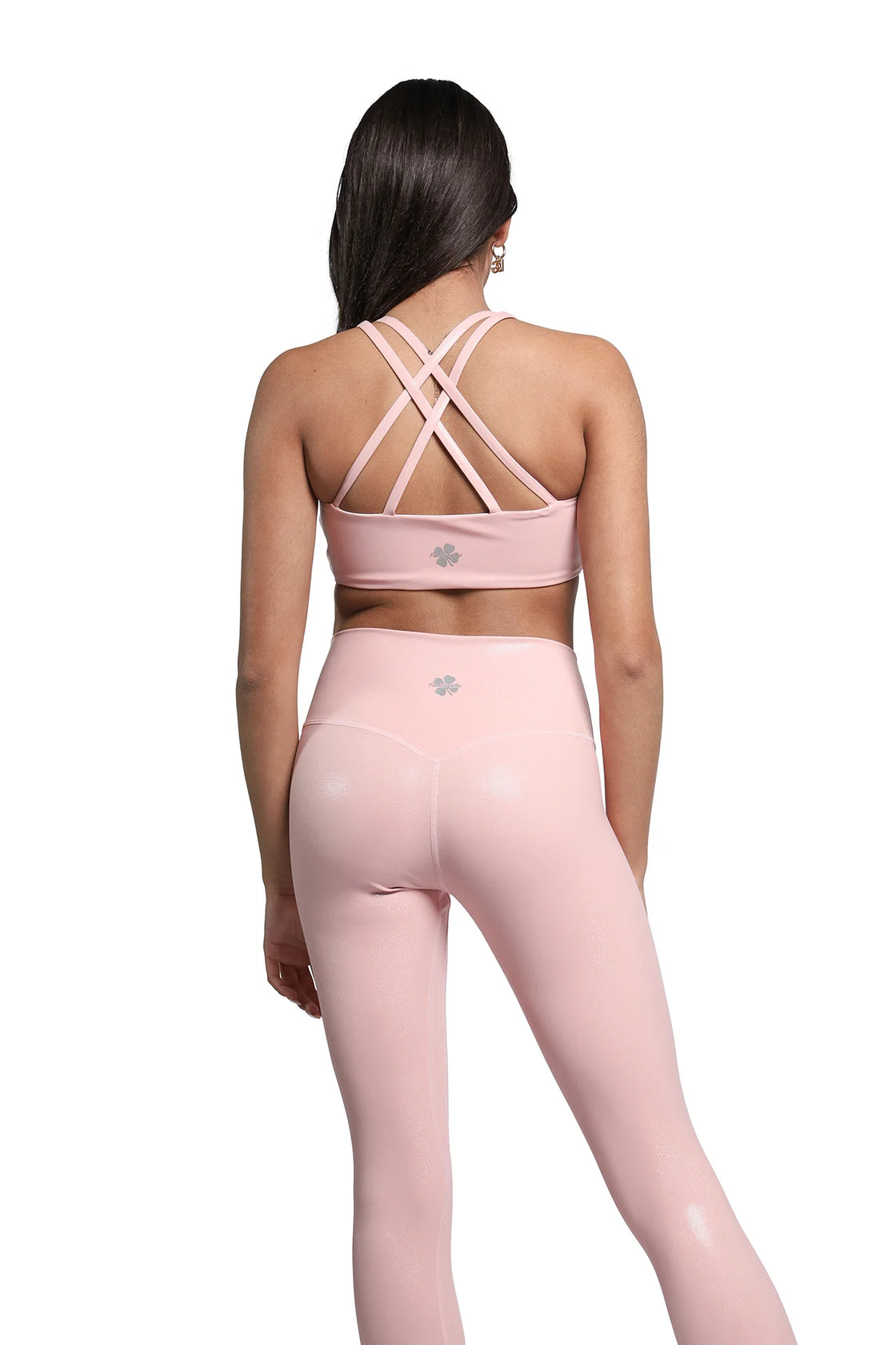 Pink liquid latex leggings