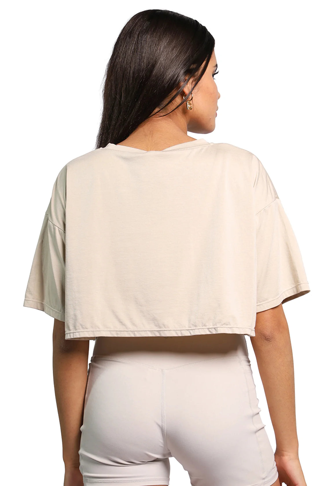 Ivory crop top with back