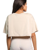 Ivory crop top with back