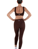 Womens brown set from back