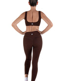 Tummy-Control Training Set in brown, back view