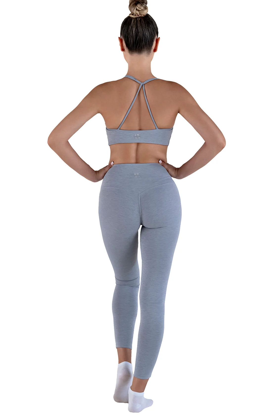 Light grey leggings set for women