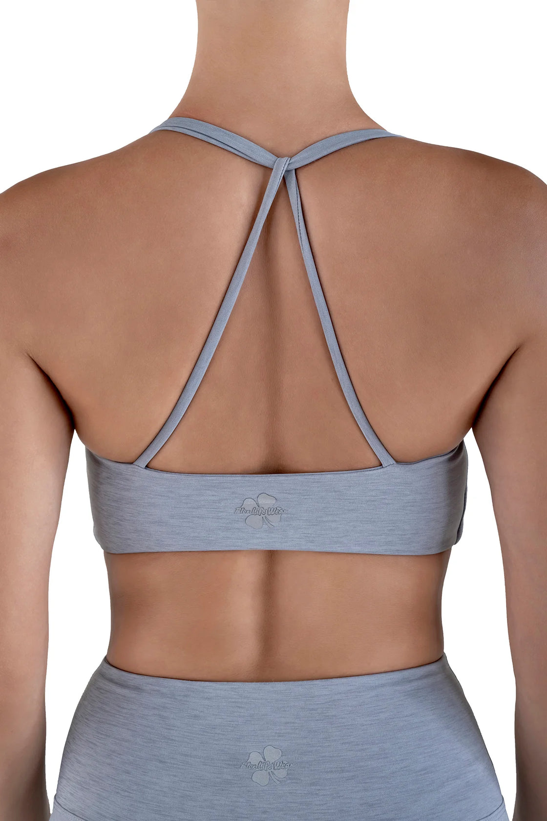 Light grey Open back bra 