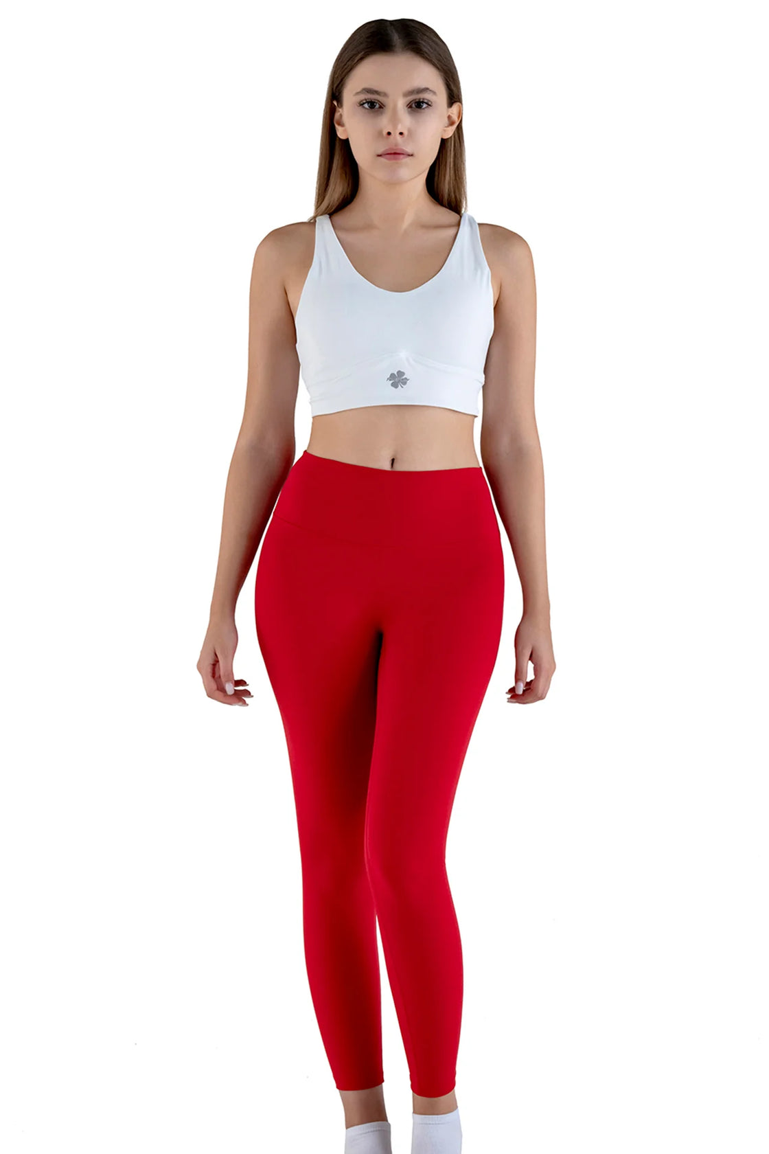 Women red leggings